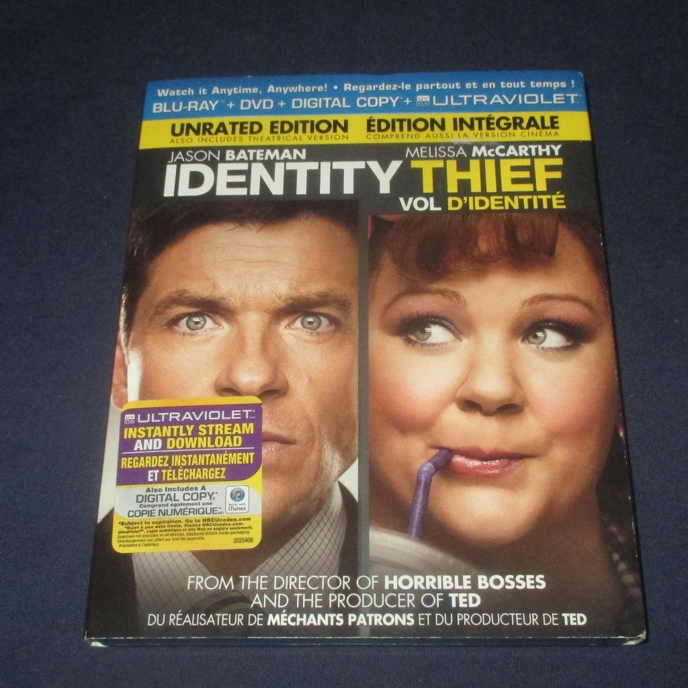 Identity Thief (Blu-ray Disc, 2013, 2-Disc Set, Canadian) w/ slip cover